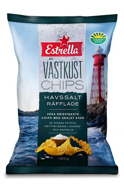 Estrella Västkustchips Havssalt Räfflade