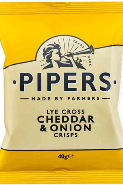 Pipers Cheddar & Onion Crisps